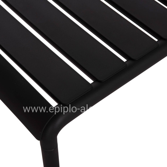 OUTDOOR COFFEE TABLE KORVER HM6334.02 POLYPROPYLENE IN BLACK 100x60x46Hcm.