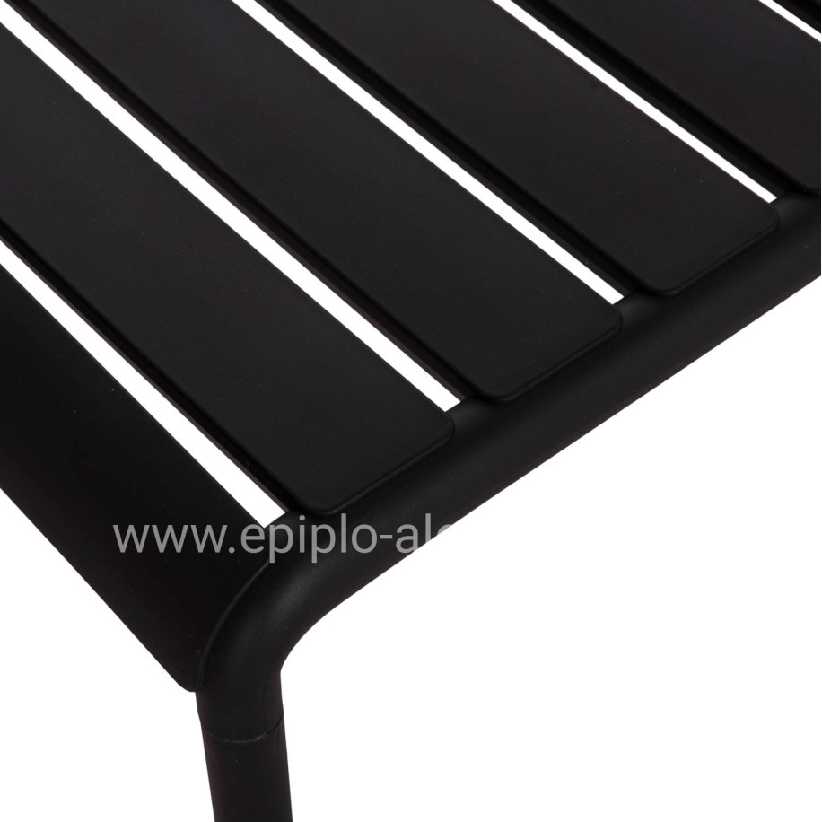 OUTDOOR COFFEE TABLE KORVER HM6334.02 POLYPROPYLENE IN BLACK 100x60x46Hcm.