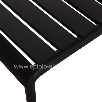 OUTDOOR COFFEE TABLE KORVER HM6334.02 POLYPROPYLENE IN BLACK 100x60x46Hcm.