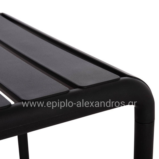 OUTDOOR COFFEE TABLE KORVER HM6334.02 POLYPROPYLENE IN BLACK 100x60x46Hcm.