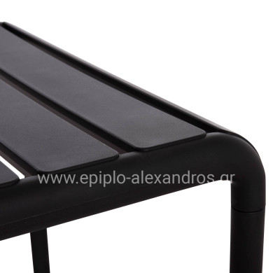 OUTDOOR COFFEE TABLE KORVER HM6334.02 POLYPROPYLENE IN BLACK 100x60x46Hcm.