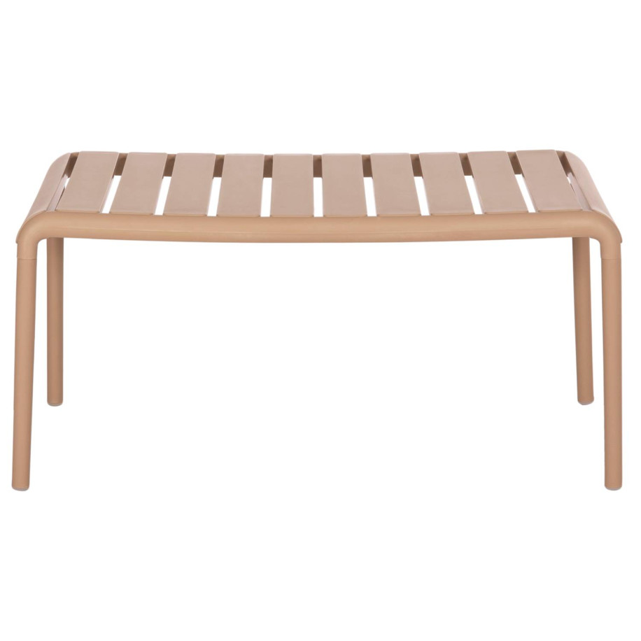 OUTDOOR COFFEE TABLE KORVER HM6334.04 POLYPROPYLENE IN CAPPUCCINO 100x60x46Hcm.