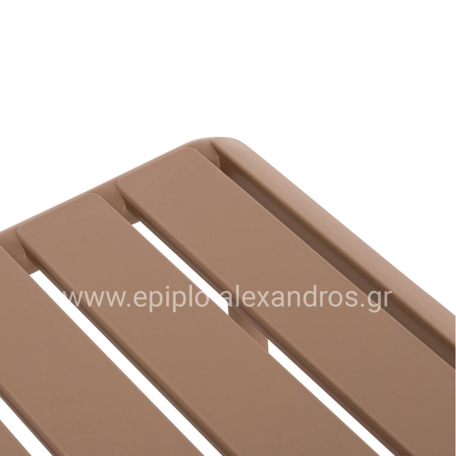 OUTDOOR COFFEE TABLE KORVER HM6334.04 POLYPROPYLENE IN CAPPUCCINO 100x60x46Hcm.