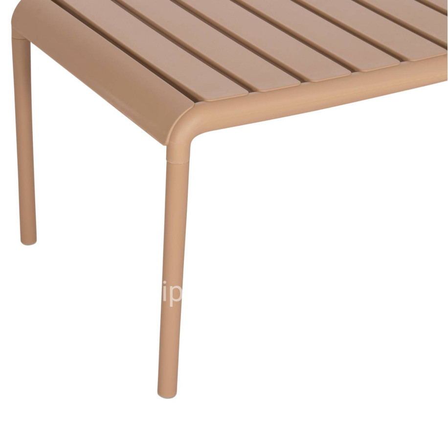 OUTDOOR COFFEE TABLE KORVER HM6334.04 POLYPROPYLENE IN CAPPUCCINO 100x60x46Hcm.