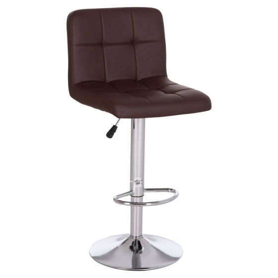 BAR STOOL SWIVELING DIANA HM202.23 BROWN PU--CHROMED METAL 44x52x109Hcm.