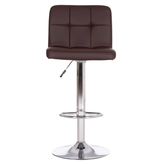 BAR STOOL SWIVELING DIANA HM202.23 BROWN PU--CHROMED METAL 44x52x109Hcm.