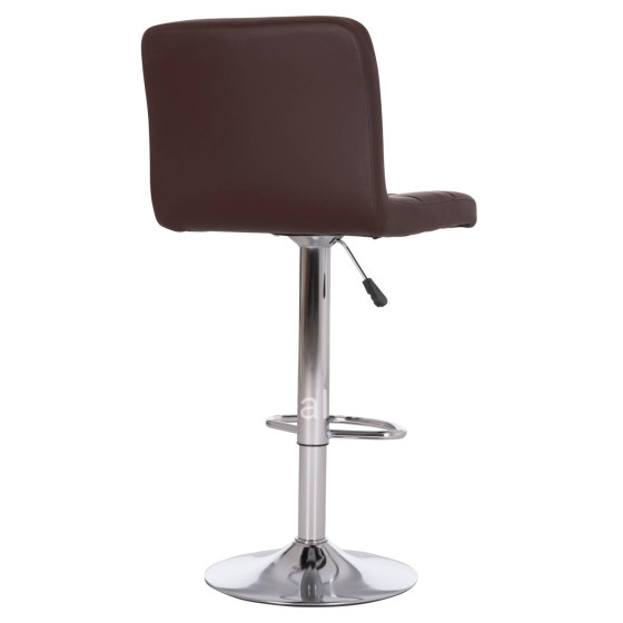 BAR STOOL SWIVELING DIANA HM202.23 BROWN PU--CHROMED METAL 44x52x109Hcm.