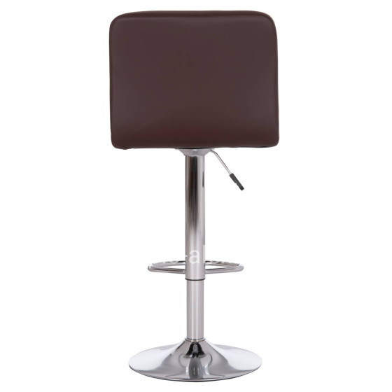 BAR STOOL SWIVELING DIANA HM202.23 BROWN PU--CHROMED METAL 44x52x109Hcm.