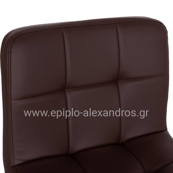 ΣΚΑΜΠΟ ΜΠΑΡ ΠΕΡΙΣΤΡΕΦΟΜΕΝΟ DIANA HM202.23 ΚΑΦΕ PU--ΜΕΤΑΛΛΟ ΧΡΩΜΙΟ 44x52x109Υεκ.