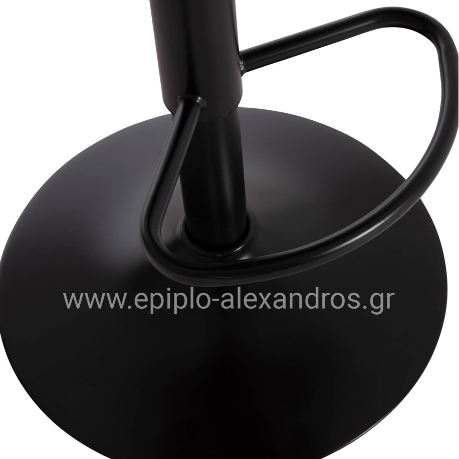 BAR STOOL SWIVELING DIANA HM202.42 DUSTY PINK VELVET--BLACK MATTE METAL 44x52x109Hcm.