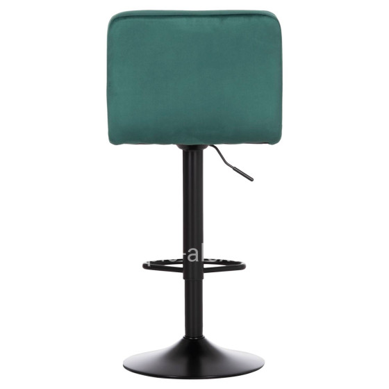 BAR STOOL SWIVELING DIANA HM202.43 CYPRESS GREEN VELVET--BLACK MATTE METAL 44x52x109Hcm.