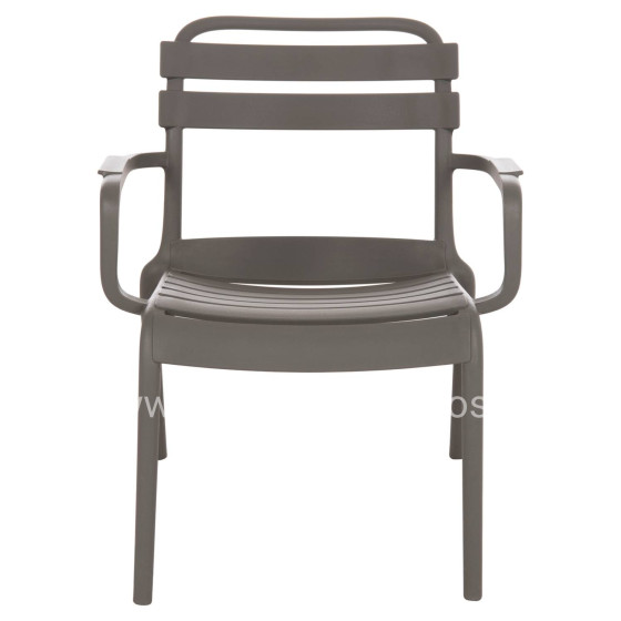 POLYPROPYLENE LOUNGE ARMCHAIR KORVER HM6333.05 DARK OLIVE GREEN 63.5x65x76Hcm.