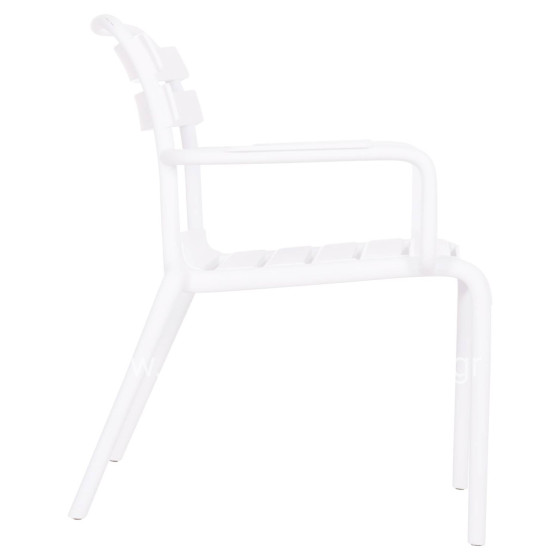 POLYPROPYLENE LOUNGE ARMCHAIR KORVER HM6333.01 WHITE 63.5x65x76Hcm.