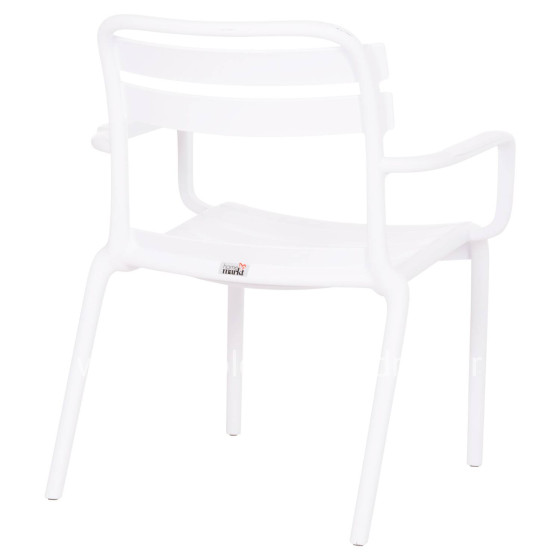 POLYPROPYLENE LOUNGE ARMCHAIR KORVER HM6333.01 WHITE 63.5x65x76Hcm.