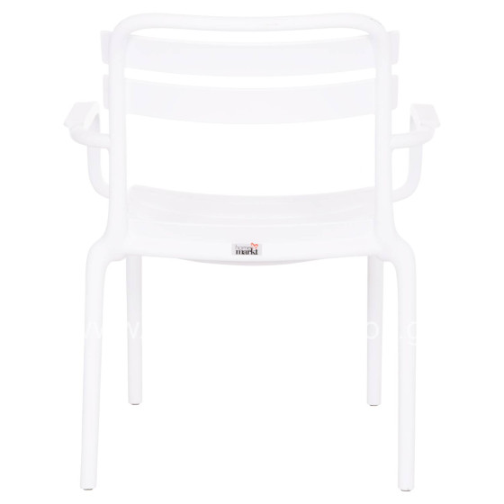 POLYPROPYLENE LOUNGE ARMCHAIR KORVER HM6333.01 WHITE 63.5x65x76Hcm.