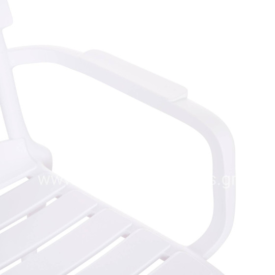 POLYPROPYLENE LOUNGE ARMCHAIR KORVER HM6333.01 WHITE 63.5x65x76Hcm.