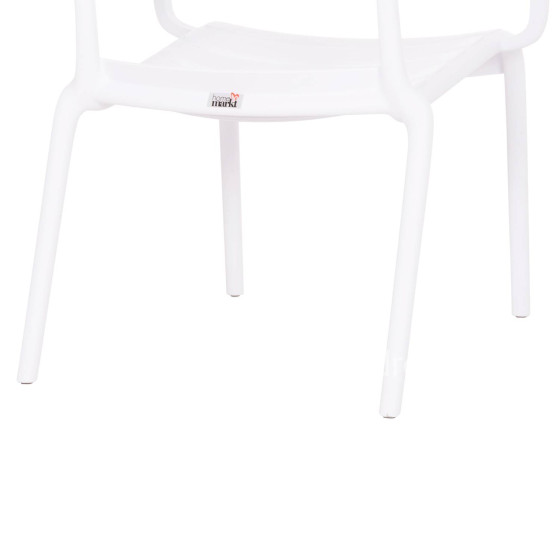 POLYPROPYLENE LOUNGE ARMCHAIR KORVER HM6333.01 WHITE 63.5x65x76Hcm.