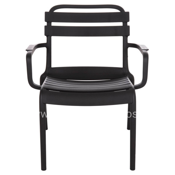 POLYPROPYLENE LOUNGE ARMCHAIR KORVER HM6333.02 BLACK 63.5x65x76Hcm.