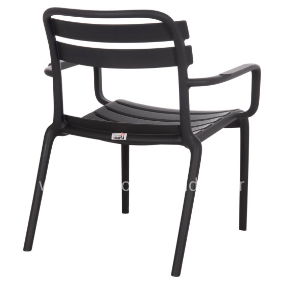 POLYPROPYLENE LOUNGE ARMCHAIR KORVER HM6333.02 BLACK 63.5x65x76Hcm.
