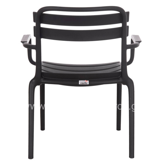 POLYPROPYLENE LOUNGE ARMCHAIR KORVER HM6333.02 BLACK 63.5x65x76Hcm.