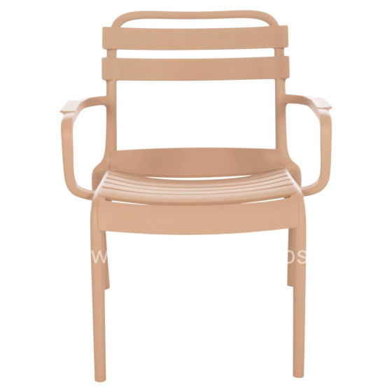 POLYPROPYLENE LOUNGE ARMCHAIR KORVER HM6333.04 CAPPUCCINO 63.5x65x76Hcm.