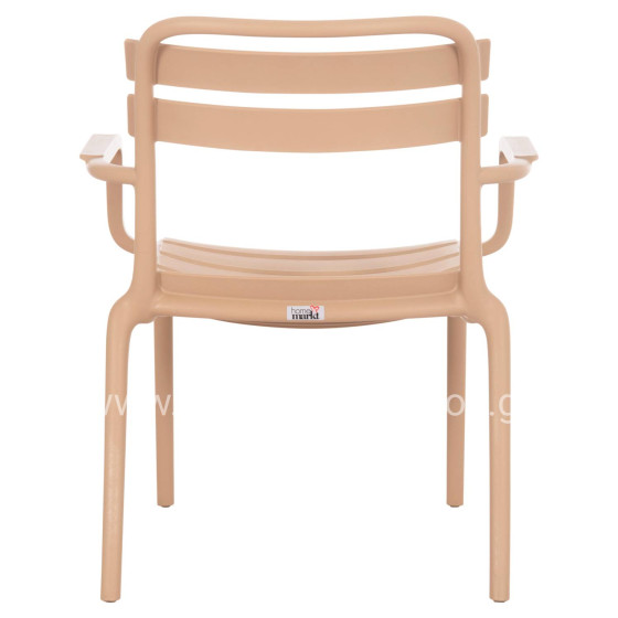 POLYPROPYLENE LOUNGE ARMCHAIR KORVER HM6333.04 CAPPUCCINO 63.5x65x76Hcm.