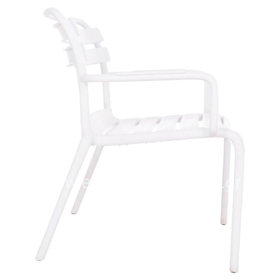 POLYPROPYLENE 2-SEATER BENCH KORVER HM6332.01 WHITE 113x65x76Hcm.