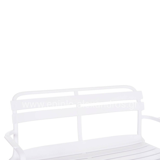 POLYPROPYLENE 2-SEATER BENCH KORVER HM6332.01 WHITE 113x65x76Hcm.