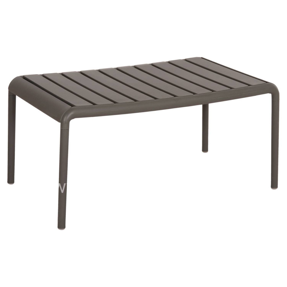 OUTDOOR COFFEE TABLE KORVER HM6334.05 POLYPROPYLENE IN DARK OLIVE 100x60x46Hcm.