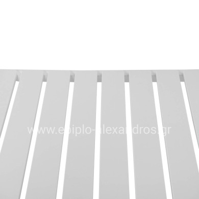 OUTDOOR COFFEE TABLE KORVER HM6334.01 POLYPROPYLENE IN WHITE 100x60x46Hcm.