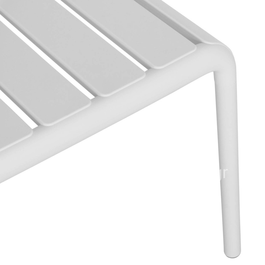 OUTDOOR COFFEE TABLE KORVER HM6334.01 POLYPROPYLENE IN WHITE 100x60x46Hcm.
