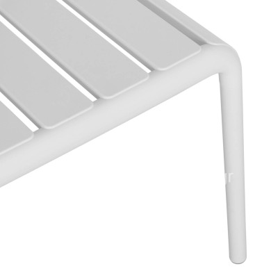 OUTDOOR COFFEE TABLE KORVER HM6334.01 POLYPROPYLENE IN WHITE 100x60x46Hcm.