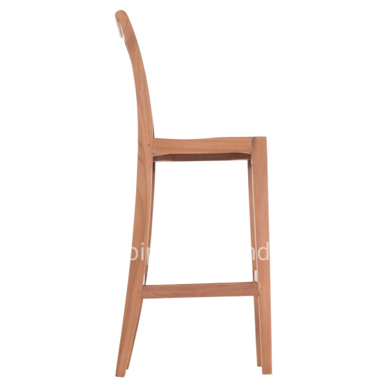 BAR STOOL WITH BACKREST PAIPER HM18110 TEAK WOOD IN NATURAL COLOR 40x49.5x114Hcm.