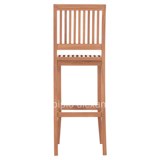 BAR STOOL WITH BACKREST PAIPER HM18110 TEAK WOOD IN NATURAL COLOR 40x49.5x114Hcm.