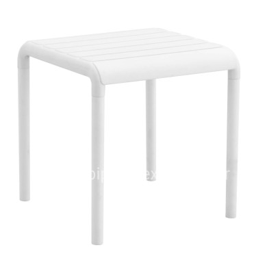 OUTDOOR SQUARE COFFEE TABLE KORVER HM6335.01 POLYPROPYLENE IN WHITE 45x45x47Hcm.