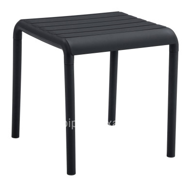 OUTDOOR SQUARE COFFEE TABLE KORVER HM6335.02 POLYPROPYLENE IN BLACK 45x45x47Hcm.
