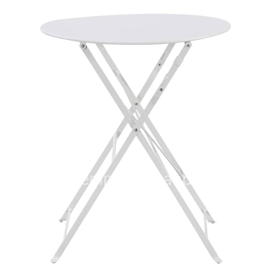 OUTDOOR ROUND FOLDABLE TABLE SOPHIE HM6336.01 METAL IN WHITE Φ60x70Hcm.