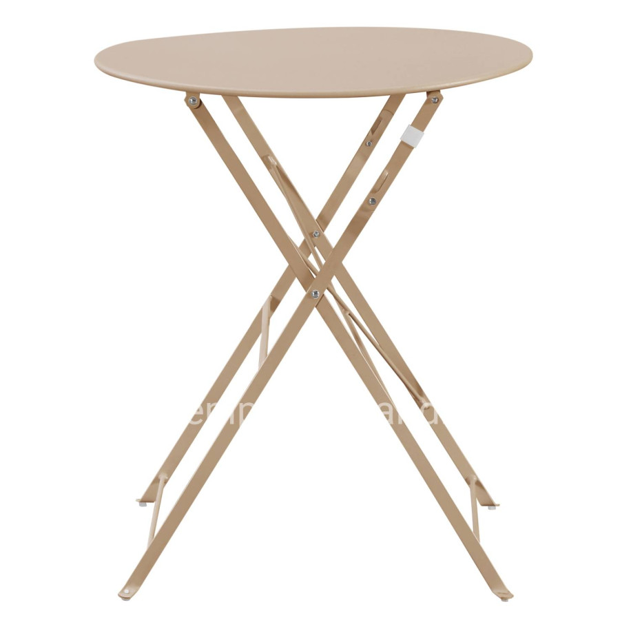 OUTDOOR ROUND FOLDABLE TABLE SOPHIE HM6336.04 METAL IN CAPPUCCINO Φ60x70Hcm.