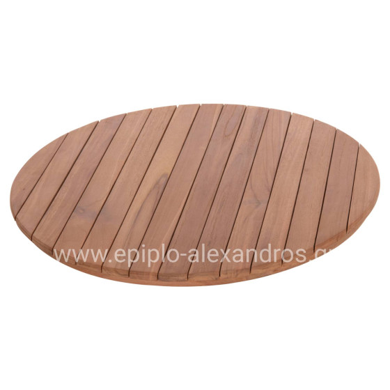 TABLETOP ROUND HM18133 TEAK WOOD--NATURAL COLOR Φ70x4(thickness)cm.