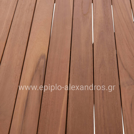 ΕΠΙΦΑΝΕΙΑ ΤΡΑΠΕΖΙΟΥ ΣΤΡΟΓΓΥΛΗ HM18133 ΞΥΛΟ TEAK--ΦΥΣΙΚΟ Φ70x4(πάχος)εκ.