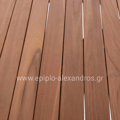 ΕΠΙΦΑΝΕΙΑ ΤΡΑΠΕΖΙΟΥ ΣΤΡΟΓΓΥΛΗ HM18133 ΞΥΛΟ TEAK--ΦΥΣΙΚΟ Φ70x4(πάχος)εκ.