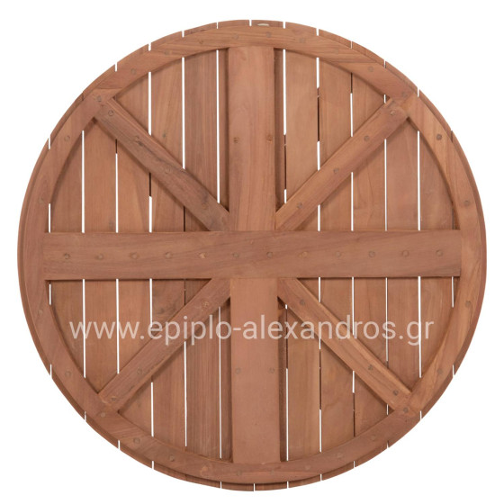 TABLETOP ROUND HM18133 TEAK WOOD--NATURAL COLOR Φ70x4(thickness)cm.