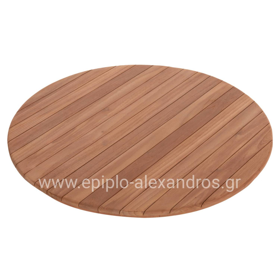 ΕΠΙΦΑΝΕΙΑ ΤΡΑΠΕΖΙΟΥ ΣΤΡΟΓΓΥΛΗ HM18134 ΞΥΛΟ TEAK--ΦΥΣΙΚΟ Φ80x4(πάχος)εκ.