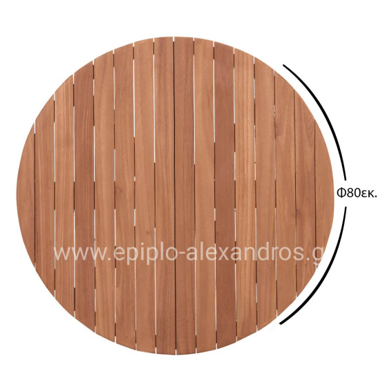 TABLETOP ROUND HM18134 TEAK WOOD--NATURAL COLOR Φ80x4(thickness)cm.