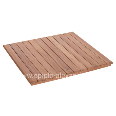 TABLETOP SQUARE HM18135 TEAK WOOD--NATURAL COLOR 60x60x4(thickness)cm.
