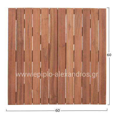 TABLETOP SQUARE HM18135 TEAK WOOD--NATURAL COLOR 60x60x4(thickness)cm.