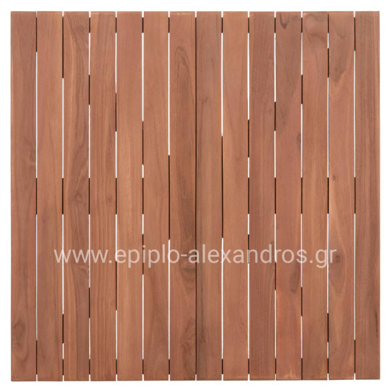 ΕΠΙΦΑΝΕΙΑ ΤΡΑΠΕΖΙΟΥ ΤΕΤΡΑΓΩΝΗ HM18136 ΞΥΛΟ TEAK--ΦΥΣΙΚΟ 70x70x4(πάχος)εκ.