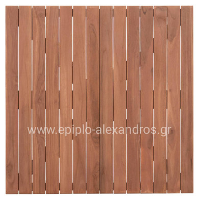 ΕΠΙΦΑΝΕΙΑ ΤΡΑΠΕΖΙΟΥ ΤΕΤΡΑΓΩΝΗ HM18136 ΞΥΛΟ TEAK--ΦΥΣΙΚΟ 70x70x4(πάχος)εκ.