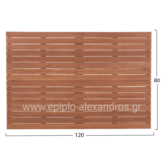 ΕΠΙΦΑΝΕΙΑ ΤΡΑΠΕΖΙΟΥ ΟΡΘΟΓΩΝΙΑ HM18138 ΞΥΛΟ TEAK--ΦΥΣΙΚΟ 120x80x4(πάχος)εκ.