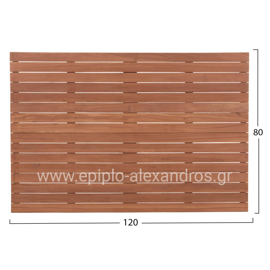 ΕΠΙΦΑΝΕΙΑ ΤΡΑΠΕΖΙΟΥ ΟΡΘΟΓΩΝΙΑ HM18138 ΞΥΛΟ TEAK--ΦΥΣΙΚΟ 120x80x4(πάχος)εκ.